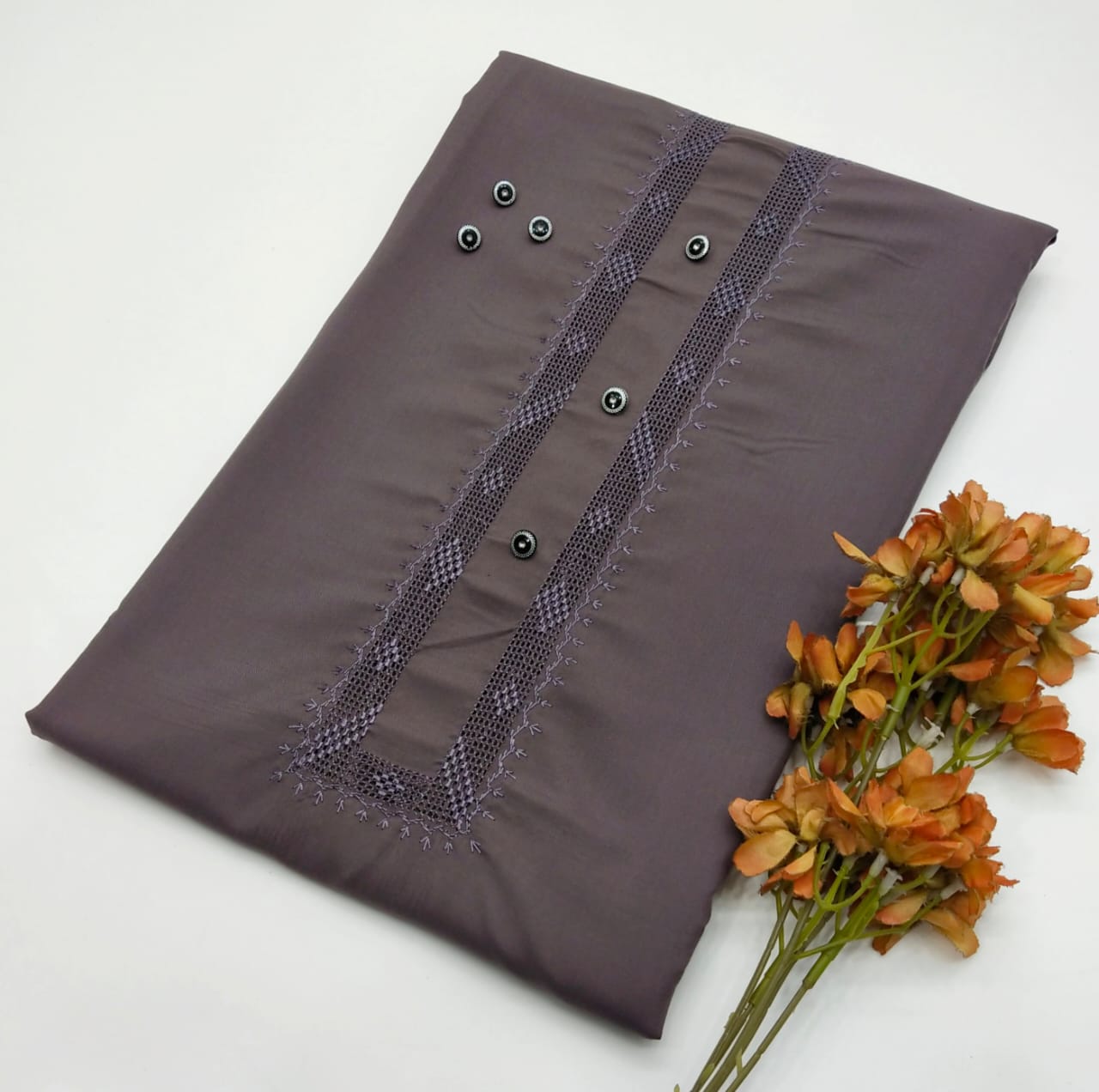 Gents Summer Suit – Hand Embroidered Takashi Gala (7 Meter, 8 Buttons)