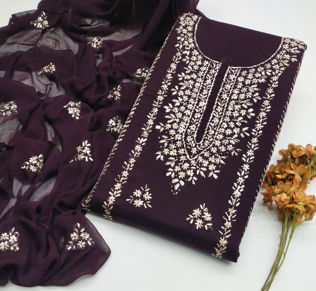 New Summer 2025 – Handmade Gota Gala Lawn Suit (3pc)